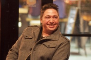 Cado relaxing after the gig.