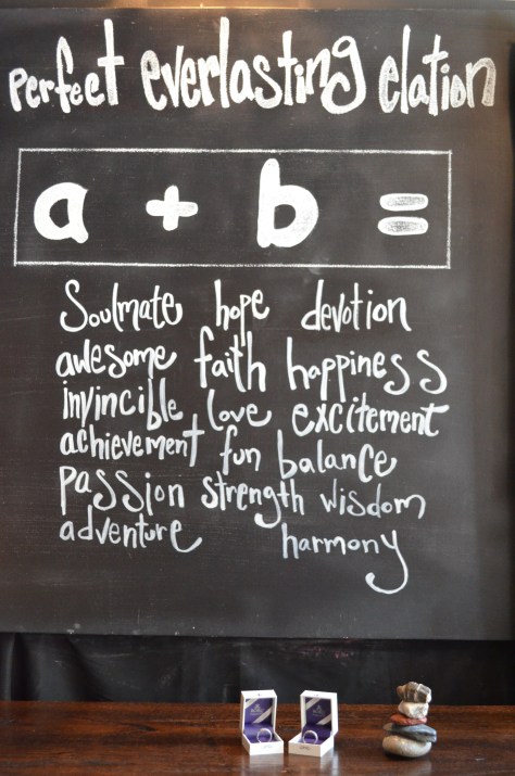 Anna's graphic design of the words she and B agreed were their 